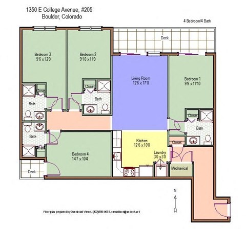 1350 College Unit #205 Floor Plan